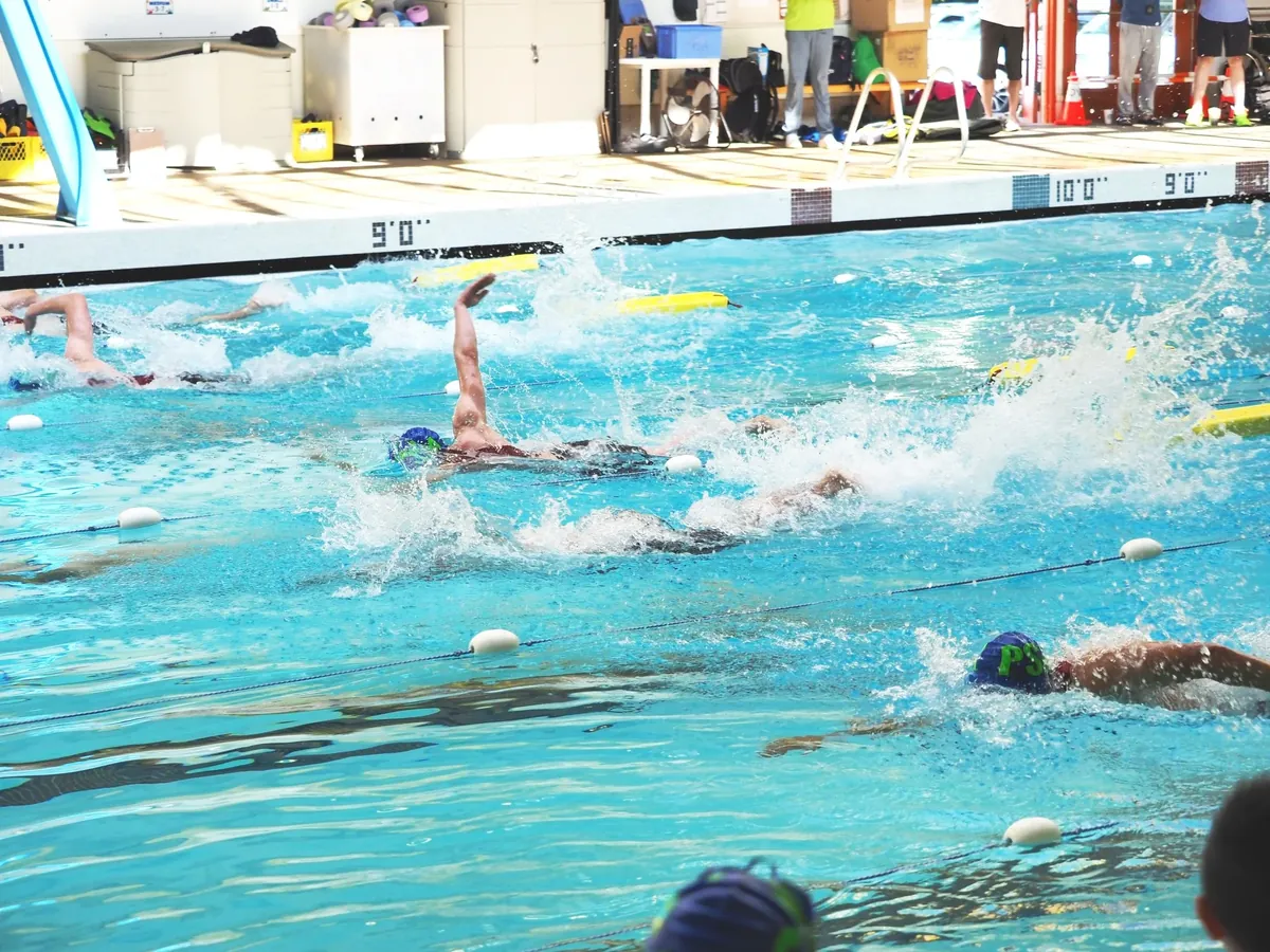 Silver-level swimmers completing a pool workout